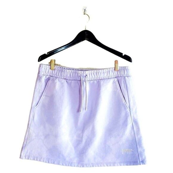 Puma Womens Skirt Purple L Active with Pockets Drawstring Mini New - Picture 9 of 9